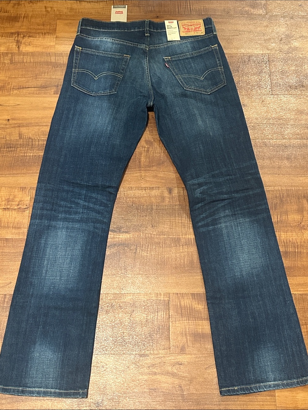Levi's Dark Indigo Men's Slim Bootcut Jeans - Picture 3 of 3
